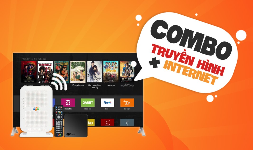 Combo internet và truyền hình FPT